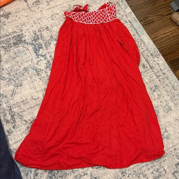 FARM Rio Red Maxi Dress with Fish Embroidery - Picture 5 of 6